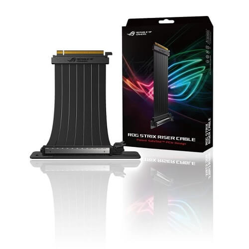 Asus RS200 ROG Strix 240mm Riser Cable | PCI-E 3.0 x 16 Cable Interface | 90 Degree Adapter