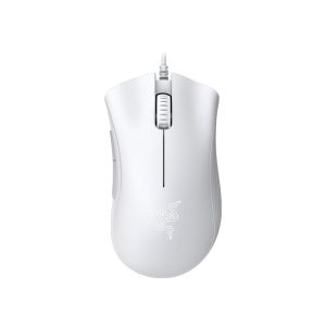 Razer DeathAdder Essential Wired Optical Gaming Mouse White _ 6400 DPI _ Single Color Green Lighting