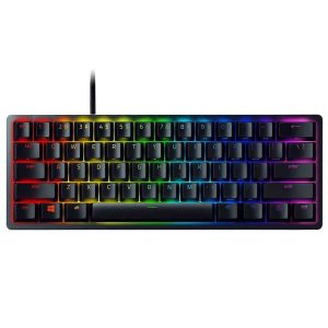 Razer Huntsman Mini Wired RGB Gaming Keyboard US Layout _ Clicky Optical Switch Purple _ Black