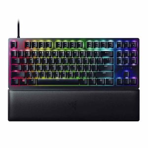 Razer Huntsman V2 Tenkeyless RGB Gaming Keyboard Linear Optical Switch Red _ US Layout _ Black