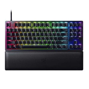 Razer Huntsman V2 Tenkeyless RGB Gaming Keyboard Clicky Optical Switch Purple _ US Layout _ Black
