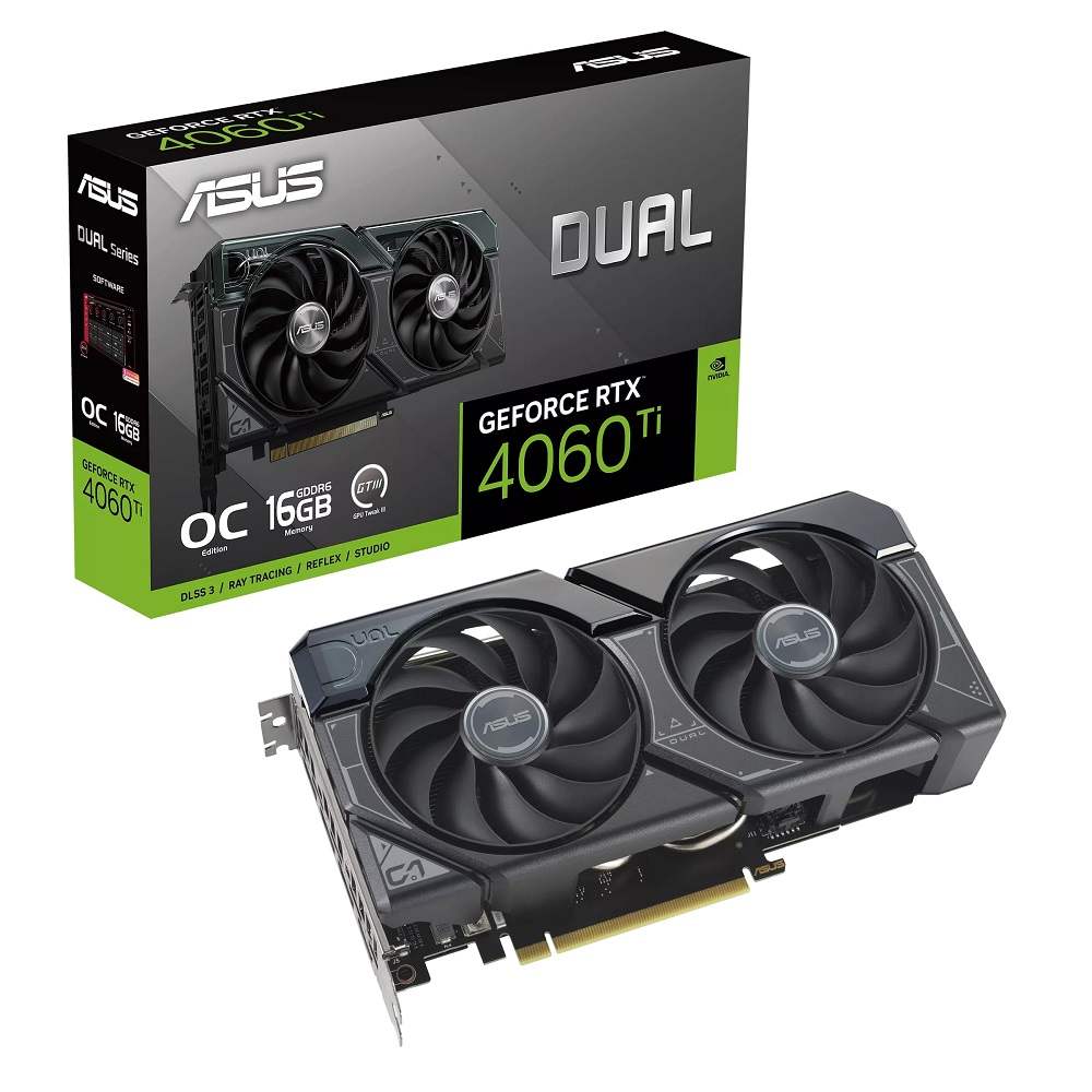 ASUS Dual Nvidia GeForce RTX 4060 Ti OC Edition 16GB GDDR6 Graphics Card