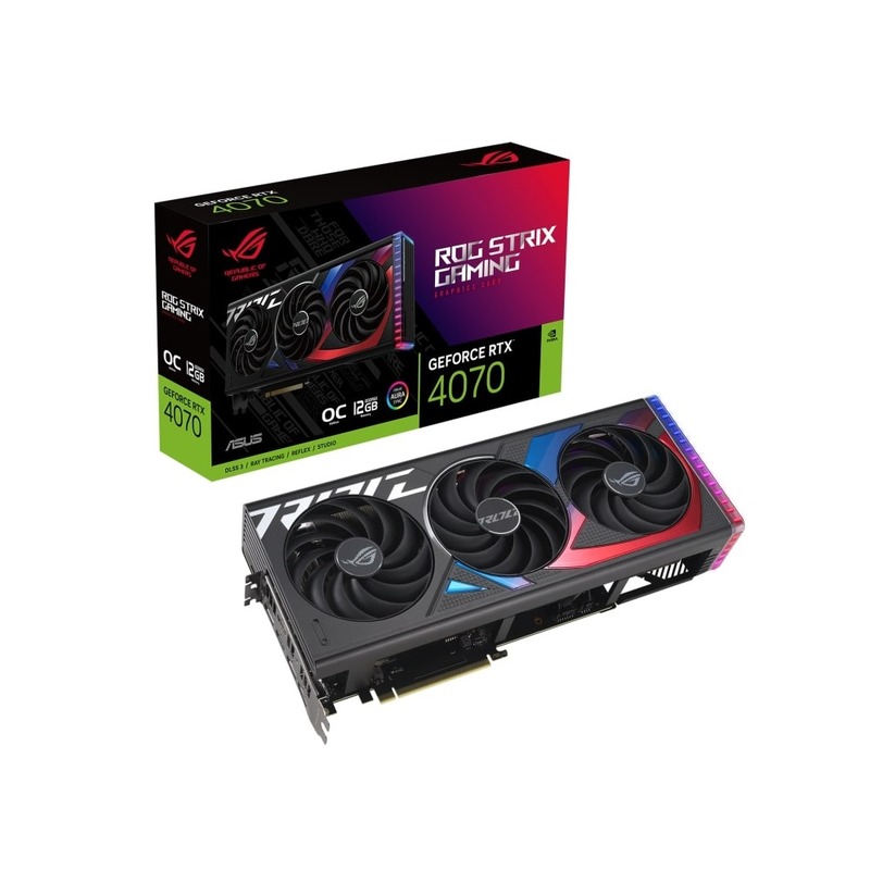 Asus ROG Strix GeForce RTX 4070 12GB GDDR6X OC Edition Graphics Card